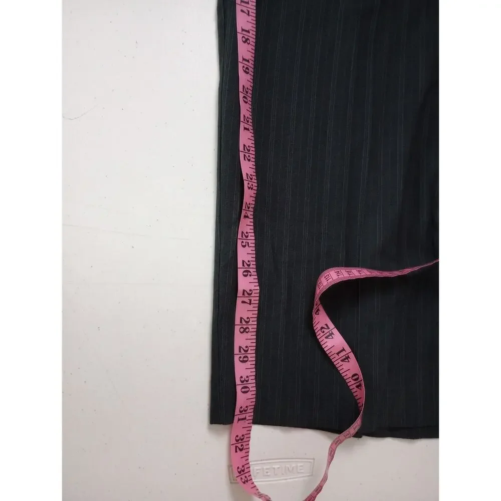 Mossimo Woman Pants 26W Black Pin Stripe Vintage Plus Size Business Office Wear